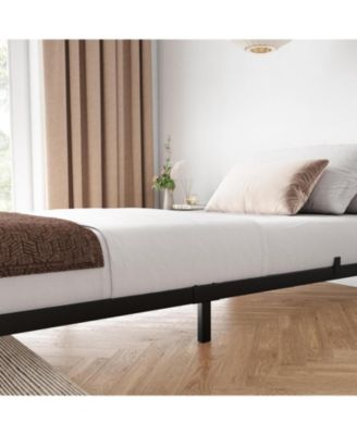 6 Inch Twin Bed Frame No Box Spring Needed Black(Twin)