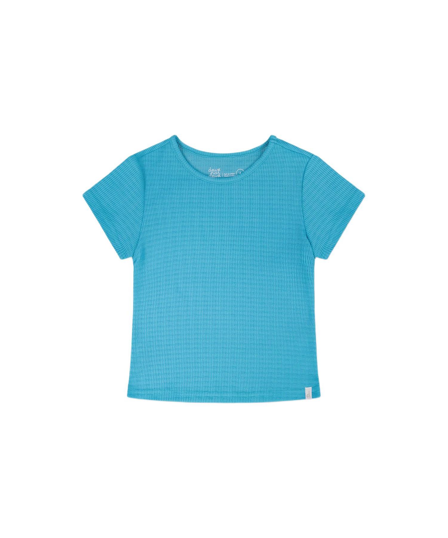 Baby Girls Crinkle Jersey T-Shirt Blue