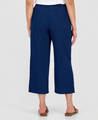 Petite Cropped Drawstring Pants