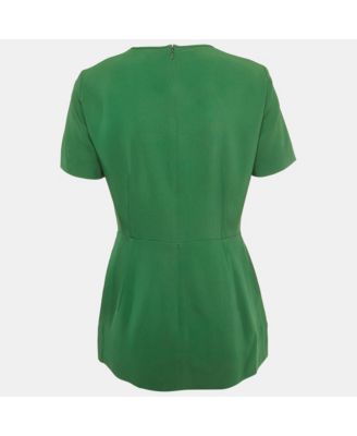 Women's Green Crepe Blouse