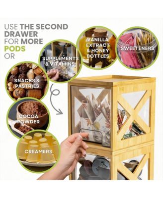 2-Pack Clear Drawers - Kitchen & Bathroom Storage Organizer