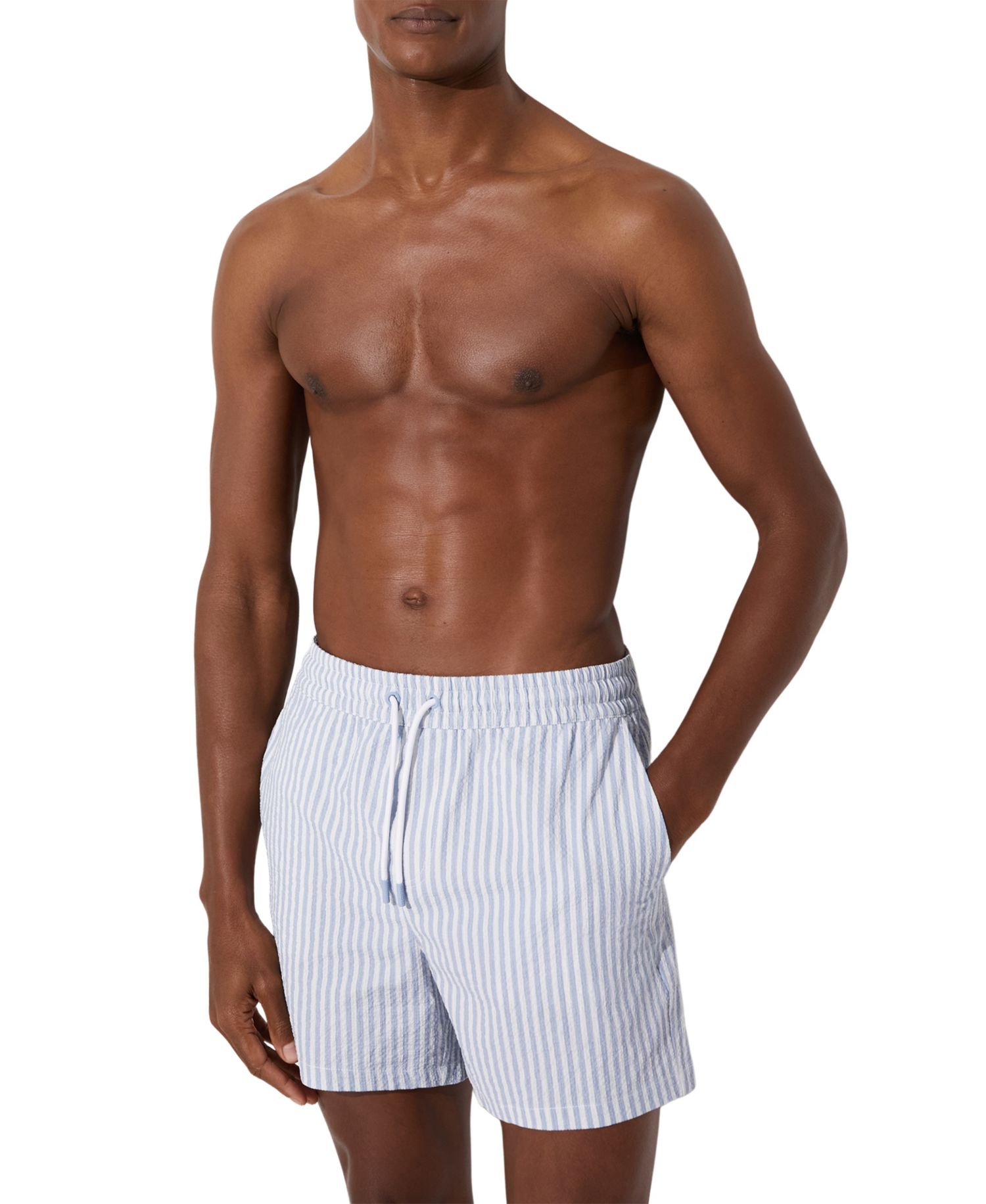 Men's Bay Seersucker Stripe Swim Shorts