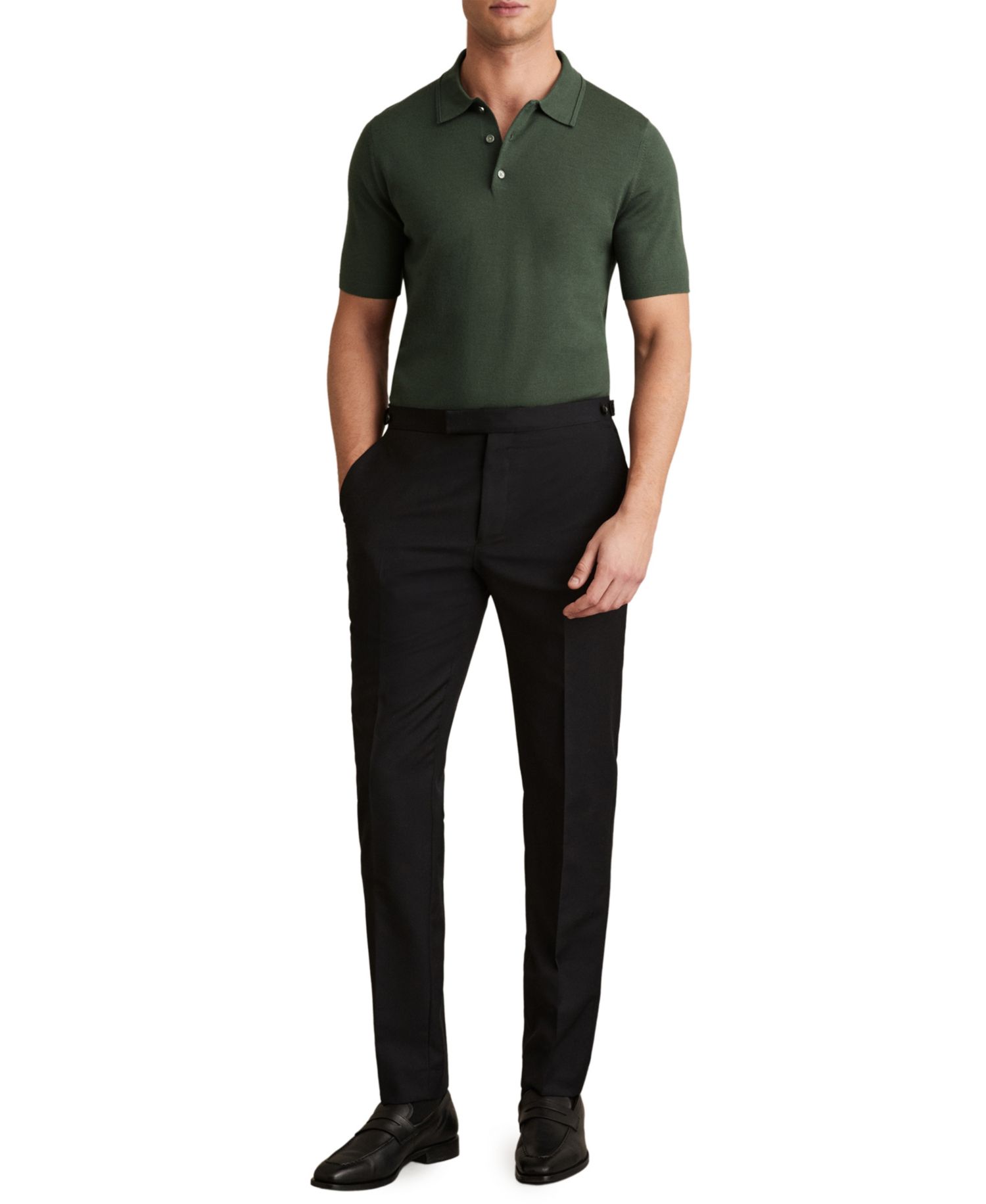 Men's Manor Merino Wool Short-Sleeve Polo Shirt