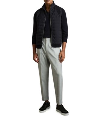 Men's Hybrid Quilt and Knit Zip-Through Gilet