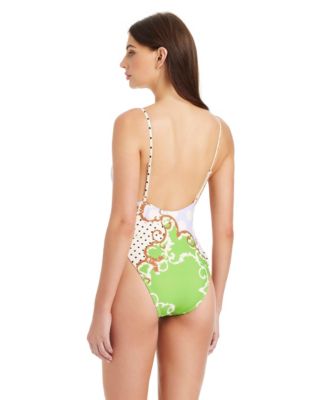 Women's Pretty In Provence Over-The-Shoulder Shirred Side Swimsuit