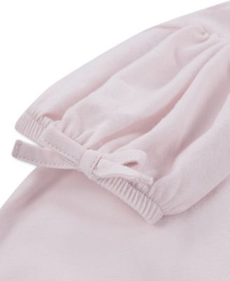 Girls' Toddler 2T-4T Bow Sleeve T-Shirt and Belted Shorts, 2-Piece Set