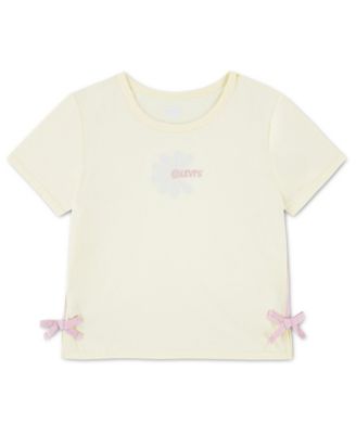 Girls' 7-16 Daisy Side Tie Round Neck Top