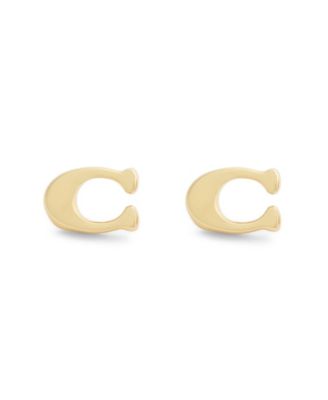 Gold Signature C Stud Earrings