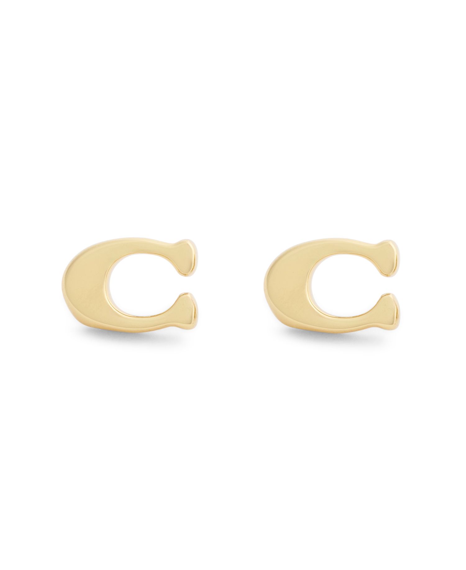 Gold Signature C Stud Earrings