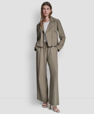 Women's Zipper Detailed Crinkle Jacket