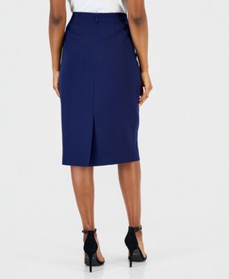 Women's Below-the-Knee Stretch Pencil Skirt, Regular & Petite Sizes