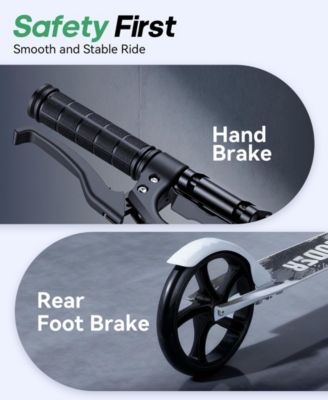 Lightweight Foldable Kick Scooter for Kids 8+ & Teens, Dual Suspension with 8" Wheels, Wide Deck, Supports Up to 330 lbs