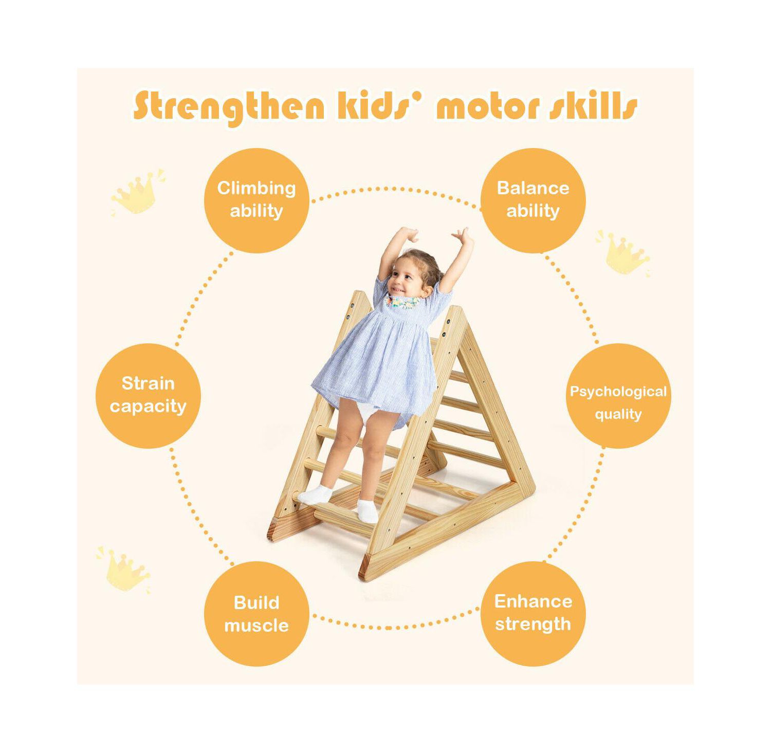 Toddler Wooden Triangle Climber