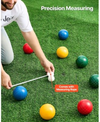 Complete 100mm Bocce Ball Set with 8 Balls, Pallino & Portable Storage