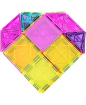 55-PC Magnetic Tiles Starter Set with Car Base & Number Cards