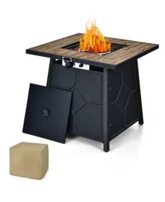 28 Inch 40000 BTU Propane Gas Fire Pit Table With Cover
