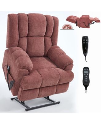Power Lift Recliners, Dual Motor Heat Massage Infinite Position Recliner Chair