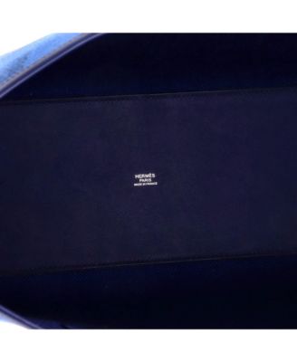 40 Cabas H en Biais Tote Canvas with Leather