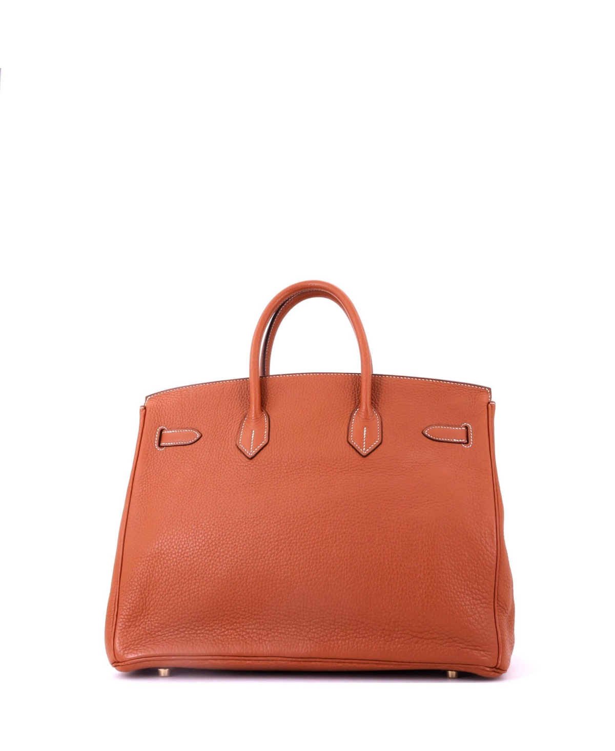 Pre-Owned HERMES Birkin 35 Handbag Brown Clemence with Gold Hardware