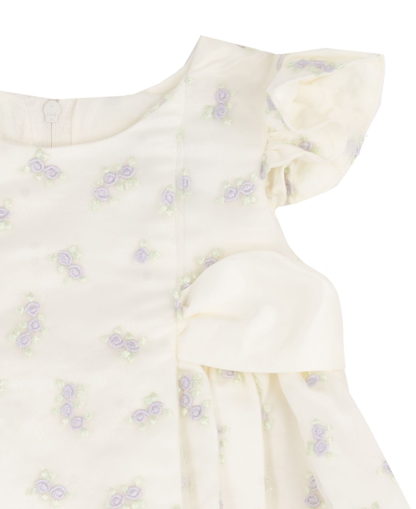 Платье Rare Editions Embroidery Dress для девочек-малышей, цвет: Слоновая кость — фото 3