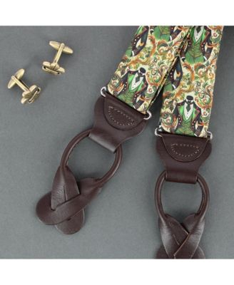 Men's Shall We Dance Silk Novelty Button End Suspenders