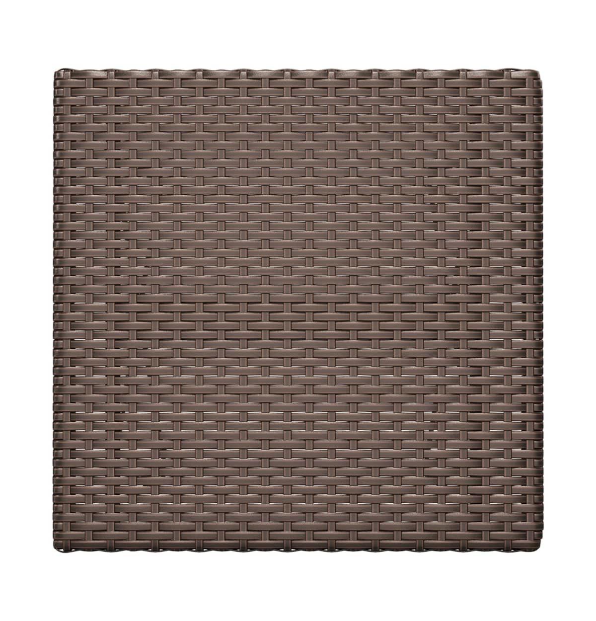 vidaXL Folding Bistro Table Brown 21.7"x21.3"x28" Poly Rattan