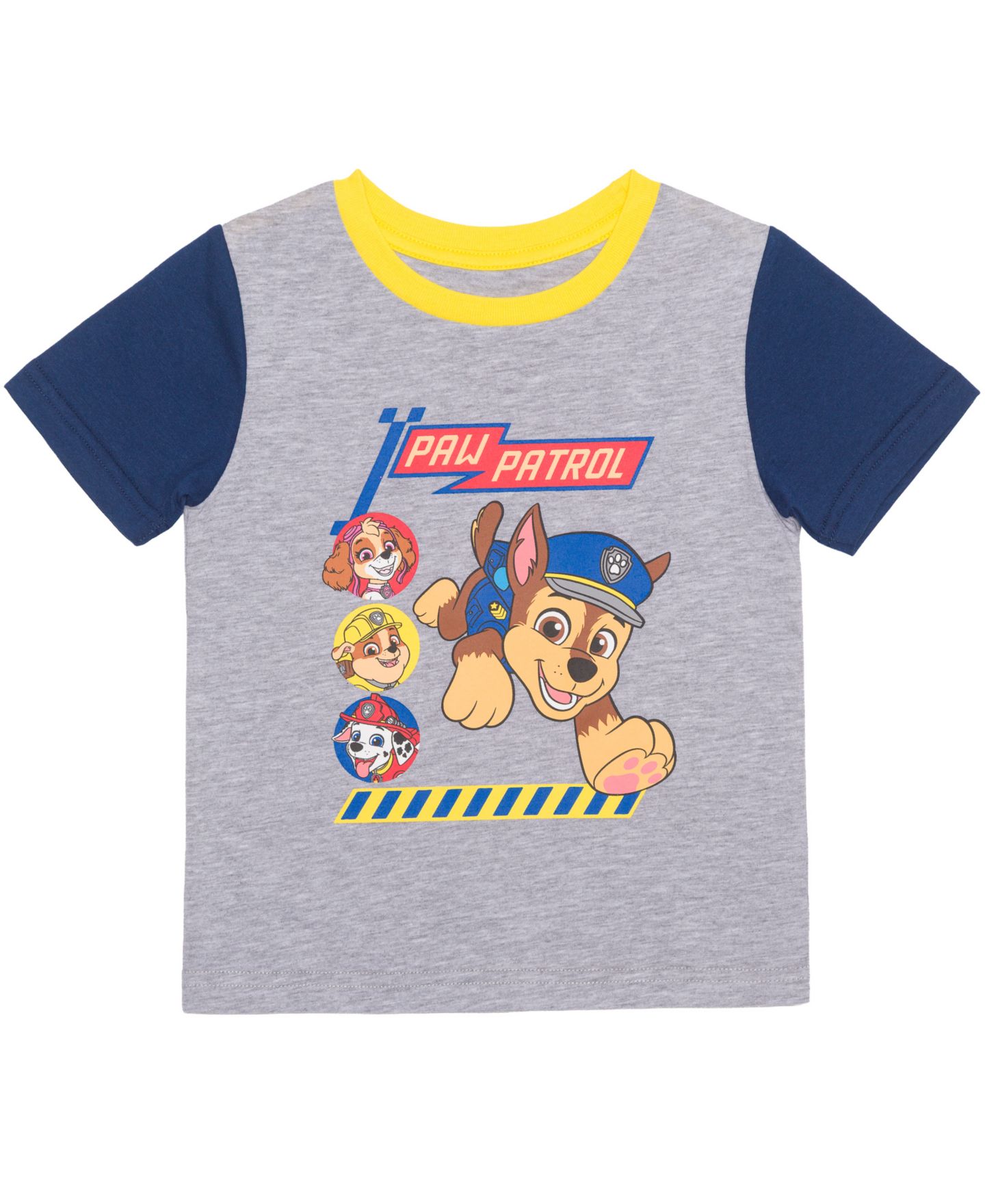 Детский комплект Paw Patrol для малышей: футболка и шорты со сплошным принтом, 2T-5T, цвет: Серый / Синий — фото 2