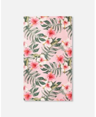 Girl Beach Towel Pink Hibiscus Print - Toddler|Child
