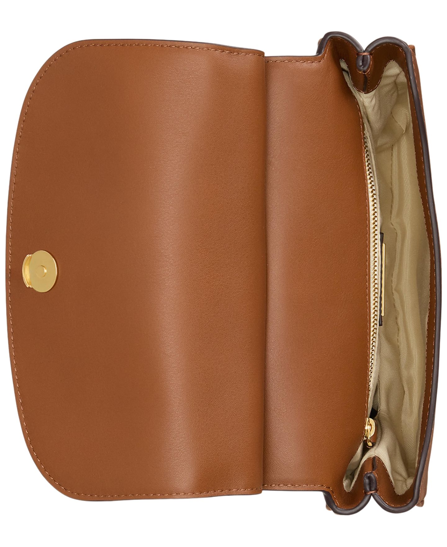 Женская сумка Lauren Ralph Lauren Marcy Medium Leather Crossbody, цвет: Коричневый — фото 4