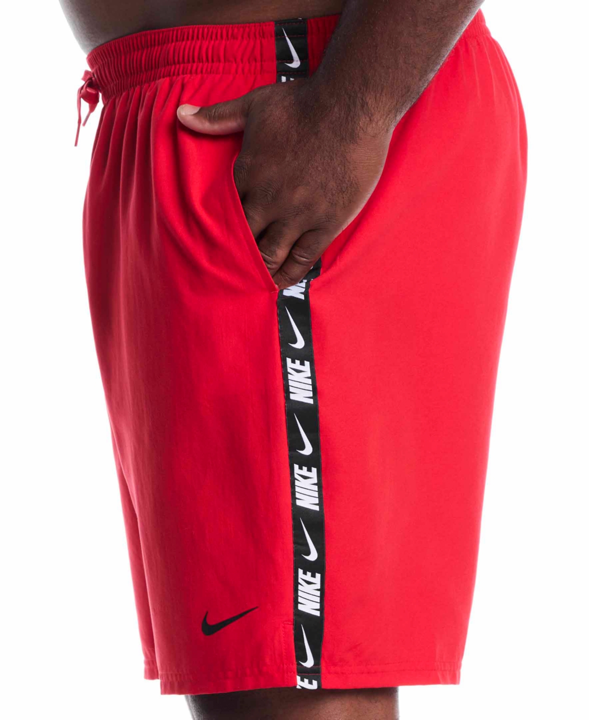 Nike Men's 9" Big & Tall Breaker Logo Tape Volley Swim Shorts