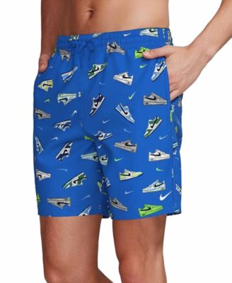 Men's 7" Sneaker Print Volley Swim Shorts