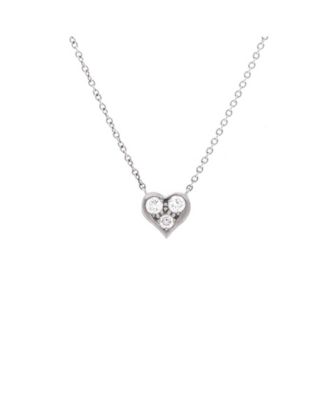 Heart 3 Diamond Pendant Necklace