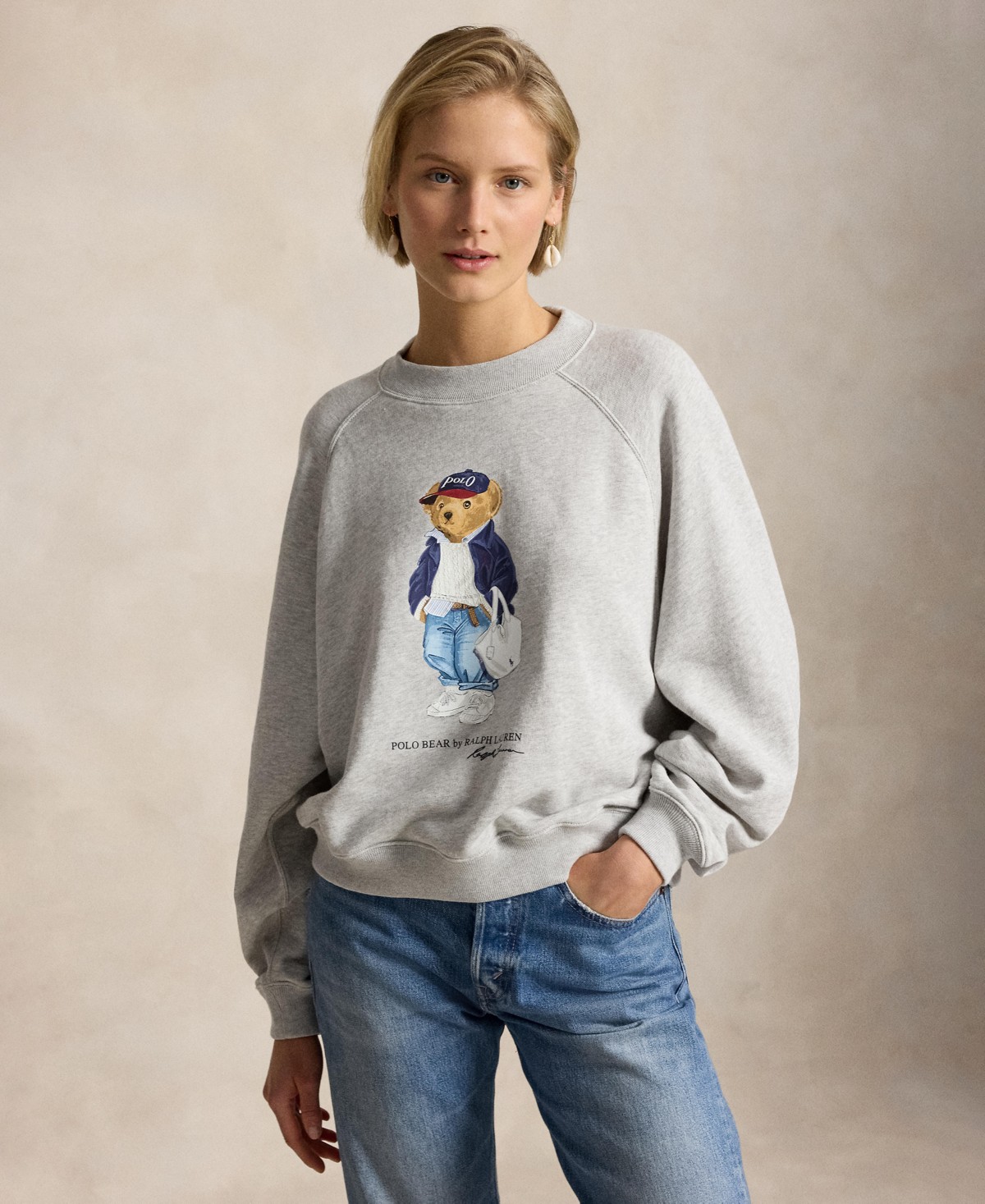 Женские Polo Ralph Lauren Women's Polo Bear Lightweight Fleece Crewneck Sweatshirt — фото 1
