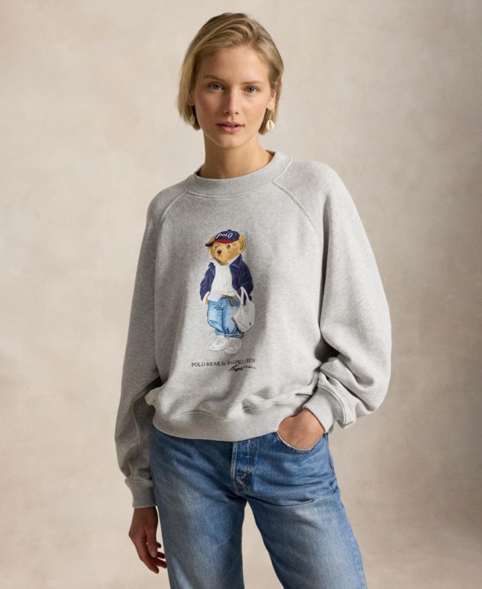 Polo Ralph Lauren Women's Polo Bear Lightweight Fleece Crewneck Sweatshirt