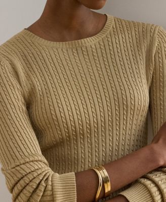 Women's Mini-Cable Crewneck Sweater