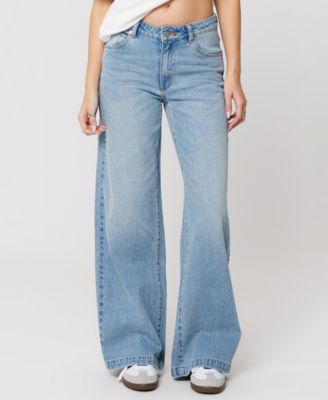 Women's Stevie Mid Rise Wide-Leg Jeans
