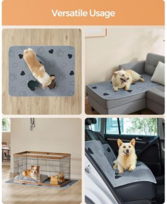 2-Pack Washable Dog Pee Pads, 48" x 36", 4-Layer Absorbent Waterproof TPU, Non-Slip Backing