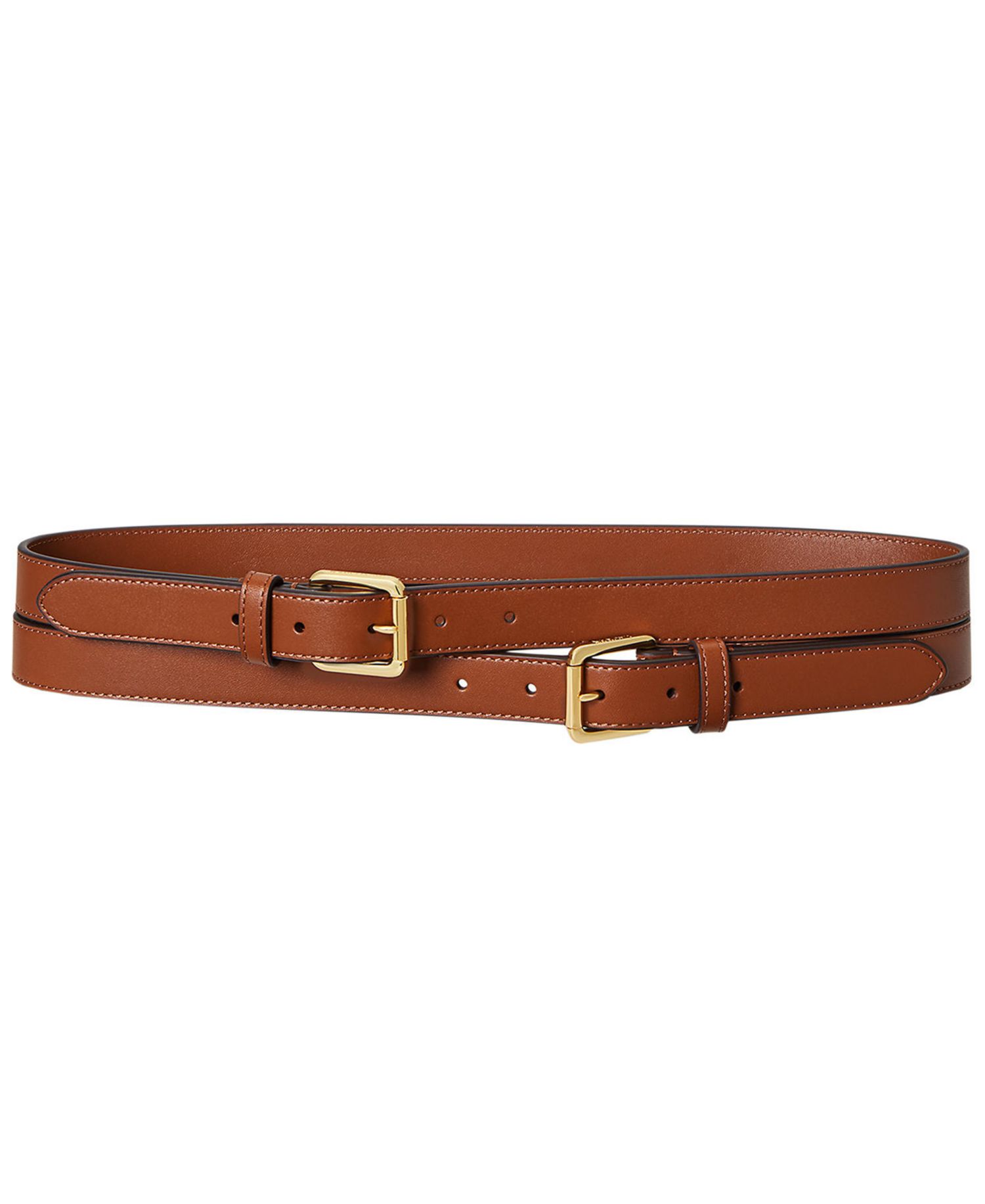 Double-Buckle Stacked Wide Belt