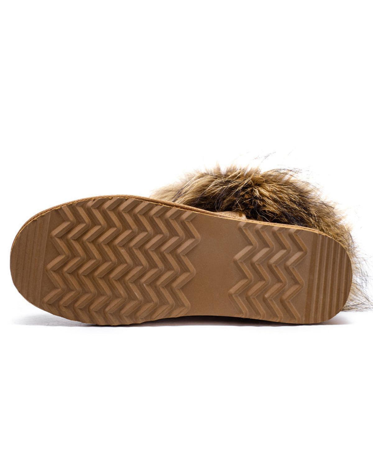 Pazstor Women's Shearling and Raccoon Hair Boots CY2469