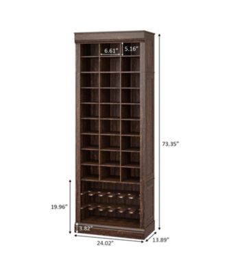 10-Tier Freestanding Shoe Cabinet, 27 Cubbies and Tall Boots Storage, for Entryway, Hallway