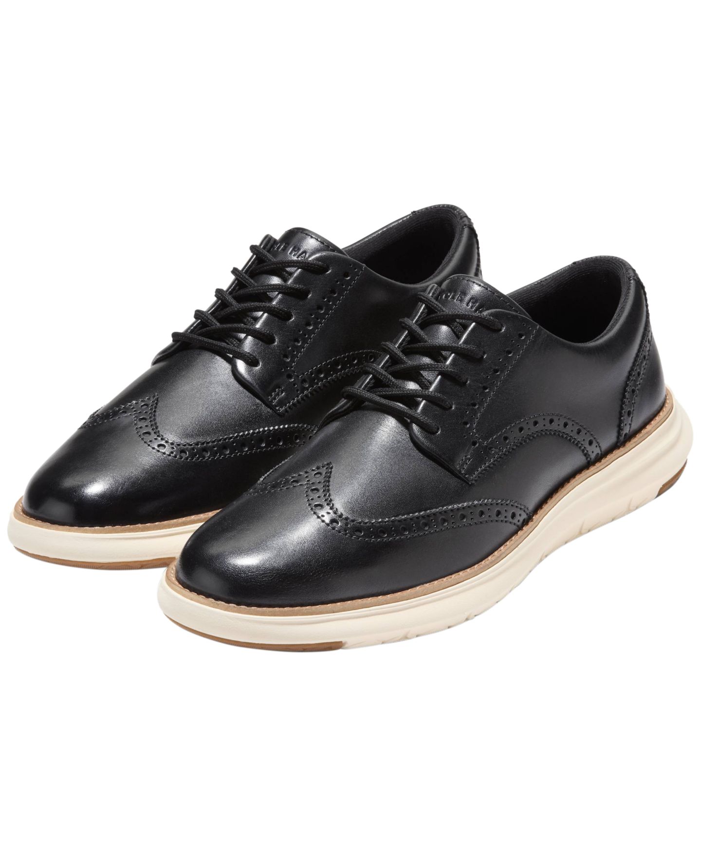 Мужские туфли Cole Haan Grand Remix Wing Lace-Up Oxford, цвет: Чёрный — фото 8