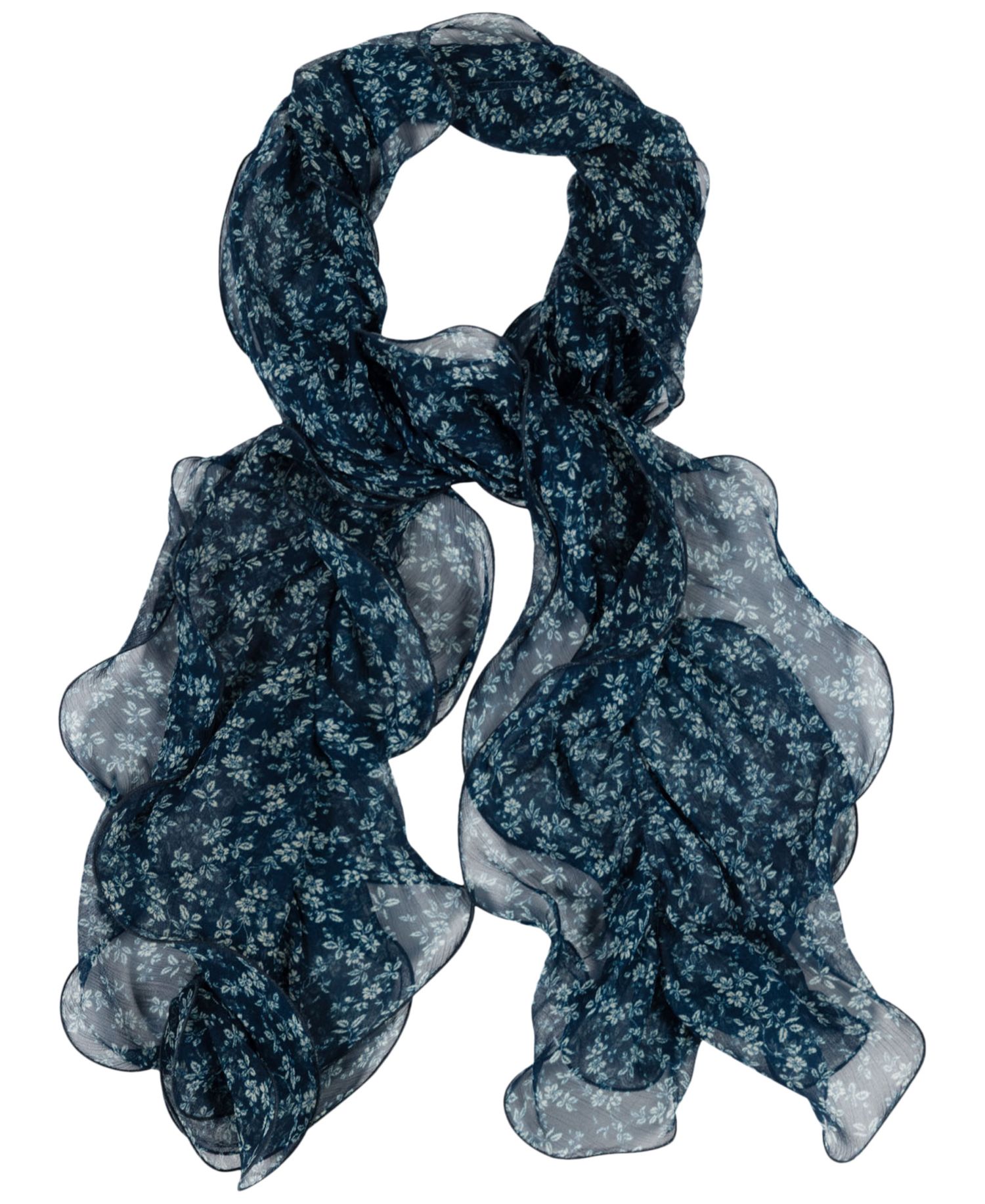 Spring Ditsy Double Ruffle Scarf