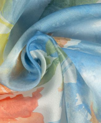 Summer Floral Square Scarf