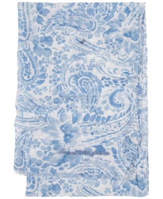 Summer Paisley Crinkled Oversized Oblong Scarf