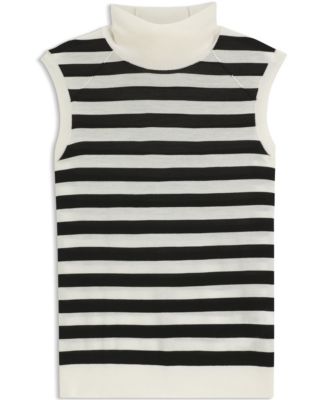 BOSS by Women's Merino Wool Sleeveless Mock Neck Top