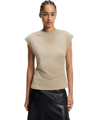 BOSS by Women's Mercerized-Cotton Slim-Fit T-Shirt