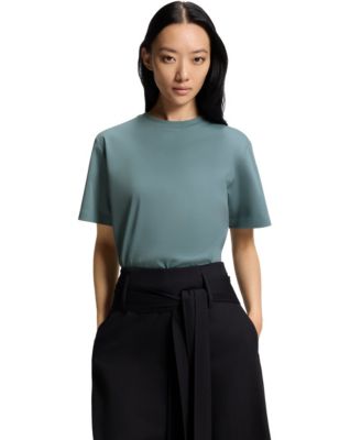 BOSS by Women's Mercerized Cotton Relaxed-Fit T-Shirt