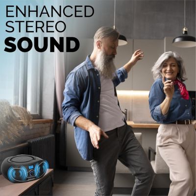 CD Player Boombox with Bluetooth, FM Radio, USB and AUX