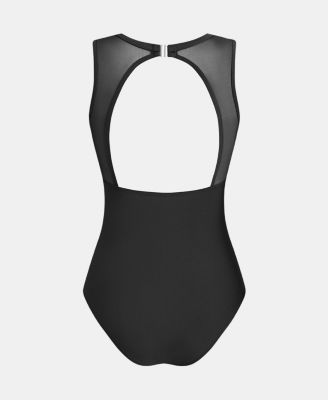 Women's High Neck Ruched One Piece Swimsuit