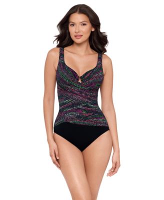 Women's Light Show Layered Escape Underwire One-Piece Swimsuit
